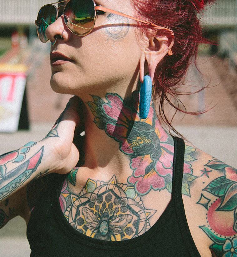 Turquoise Howlite Stone Keyhole Ear Weights - Image 5