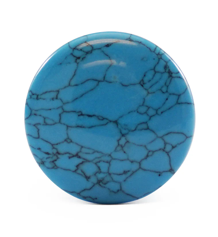 Turquoise Howlite Stone Single Flare Plugs - Image 3