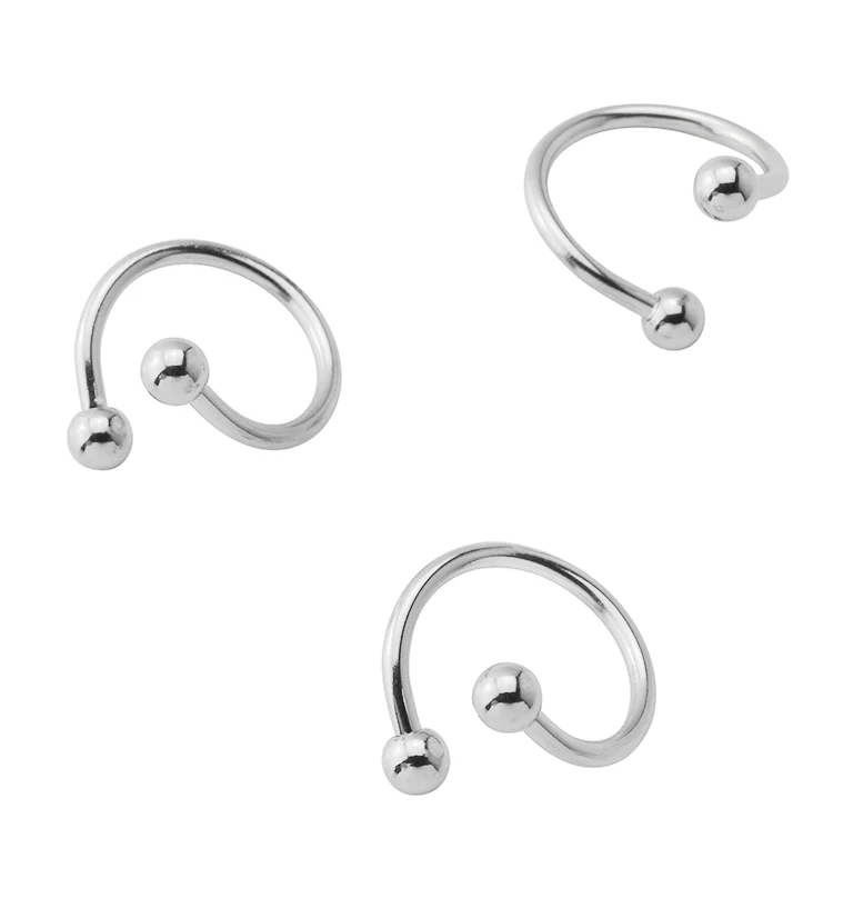 Twisted Stainless Steel Barbell - Image 4