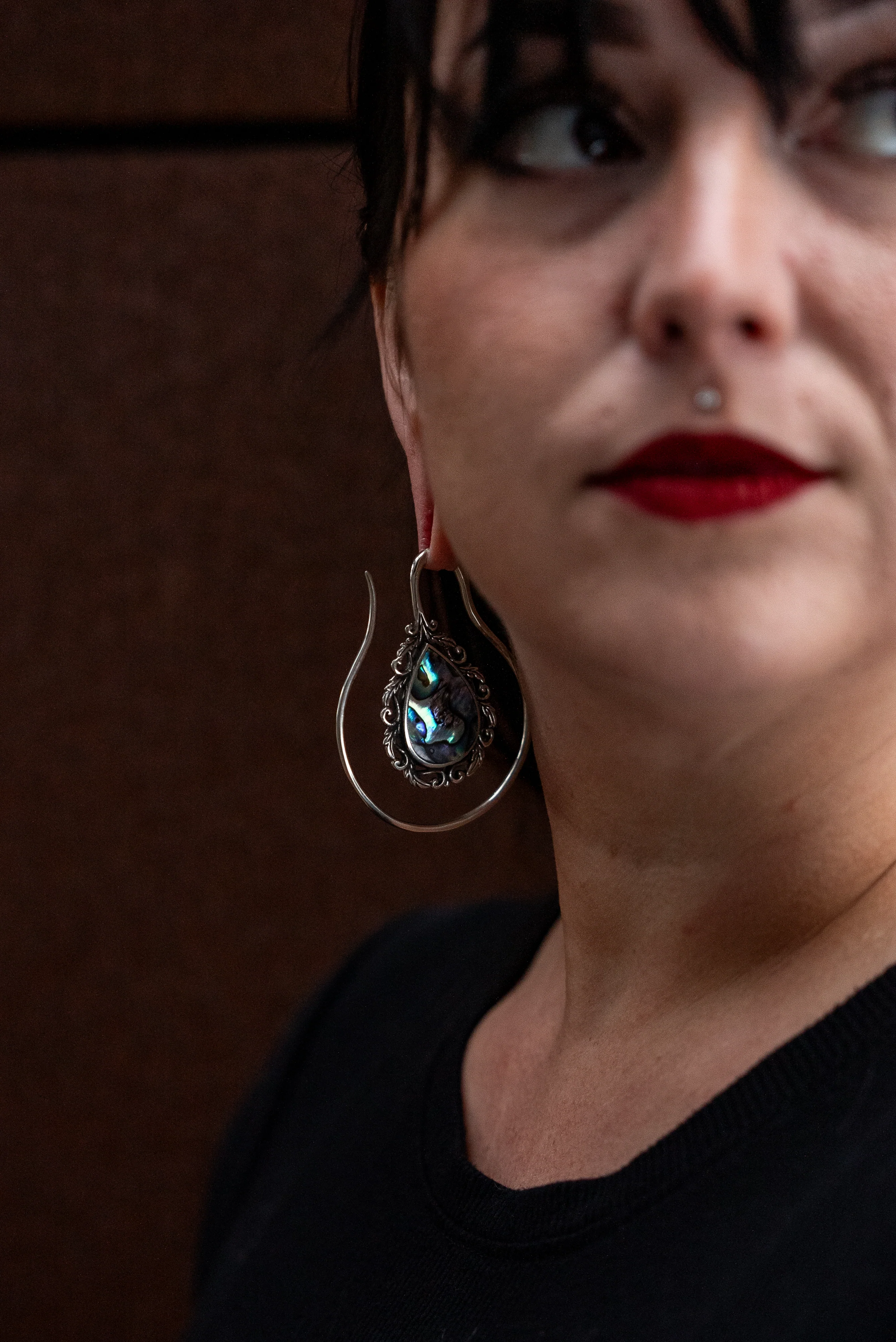 Vague Abalone White Brass Ear Weights - Image 6