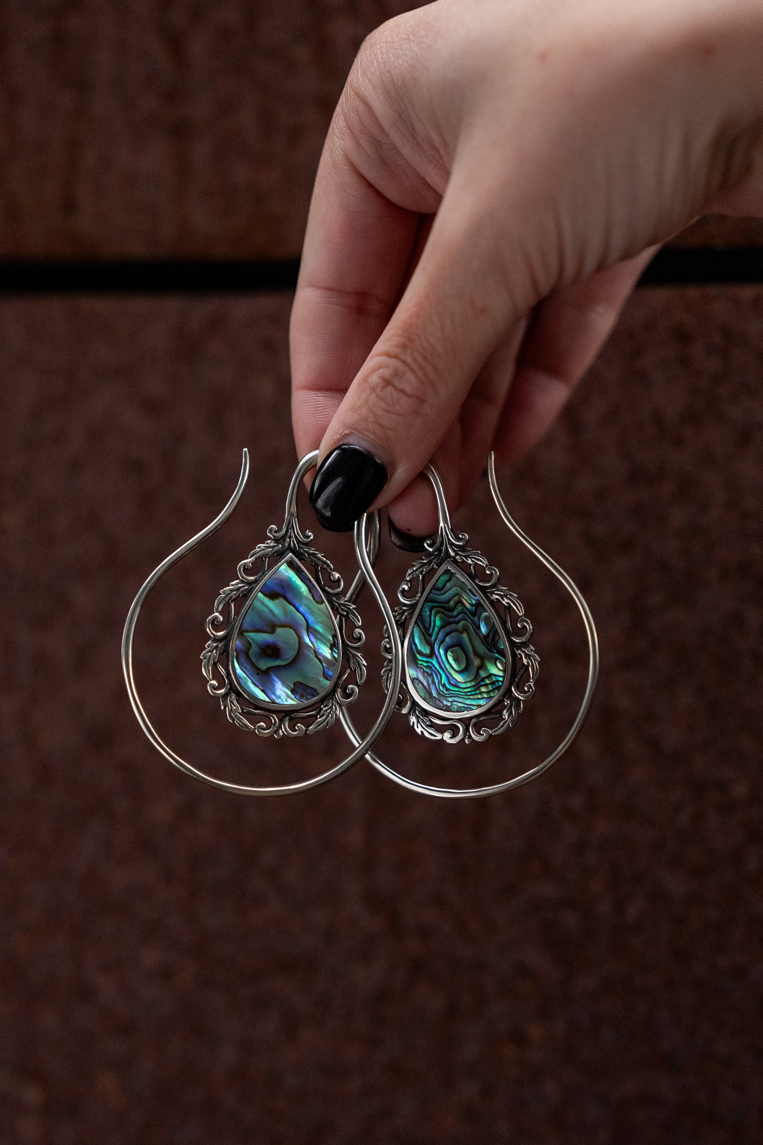 Vague Abalone White Brass Ear Weights - Image 8