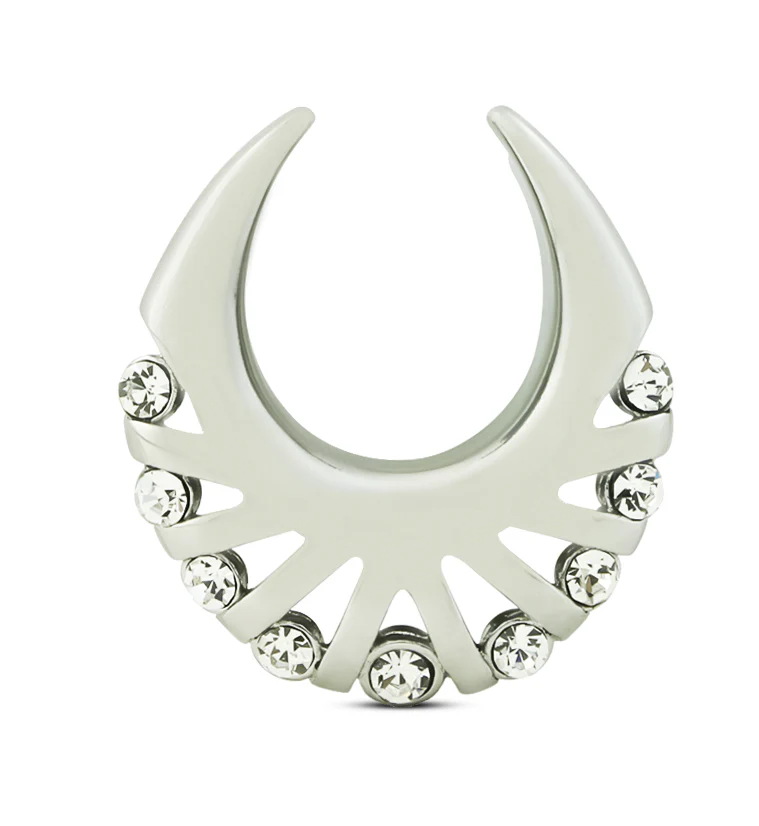Vane Clear CZ Stainless Steel Saddles - Image 3