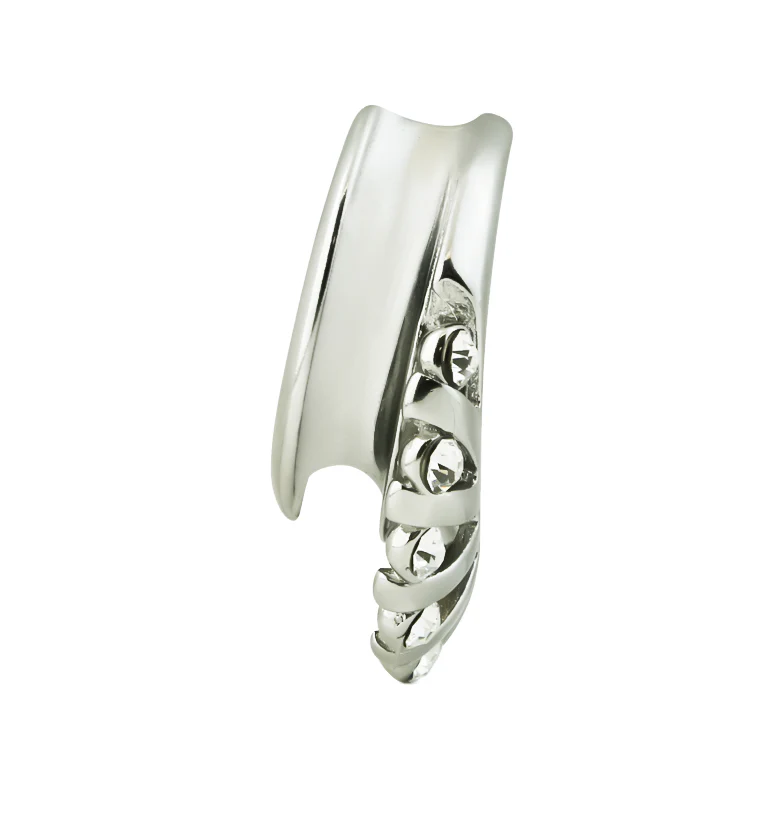 Vane Clear CZ Stainless Steel Saddles - Image 4