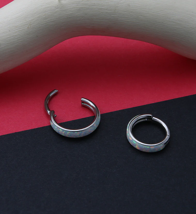 Vast Opalite Titanium Hinged Segment Ring - Image 2