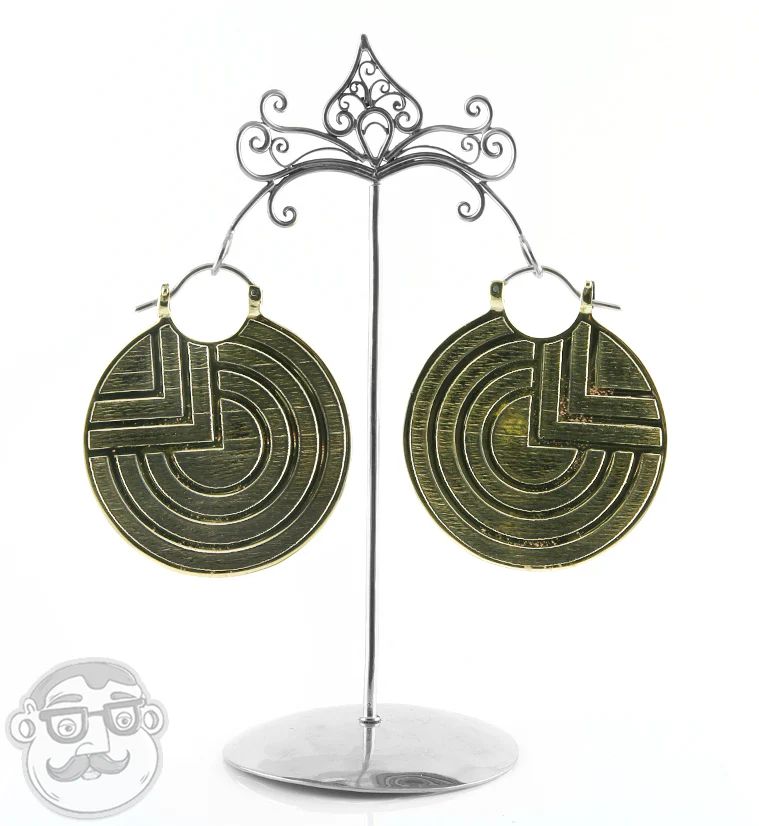 Verge Brass Earrings - Weights - Image 2