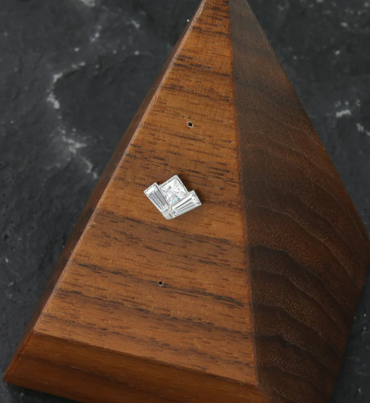 Vertex CZ Threadless Titanium Top - Image 2