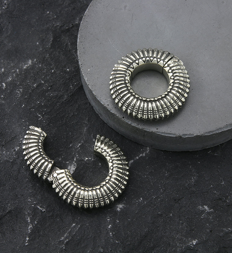 Vestige White Brass Hinged Ear Weights - Image 2