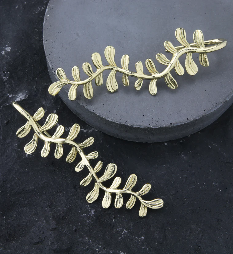 Vine Leaf Brass Hangers - Image 2