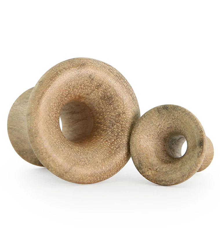 Waru Wood Mayan Flare Tunnel Plugs - Image 2