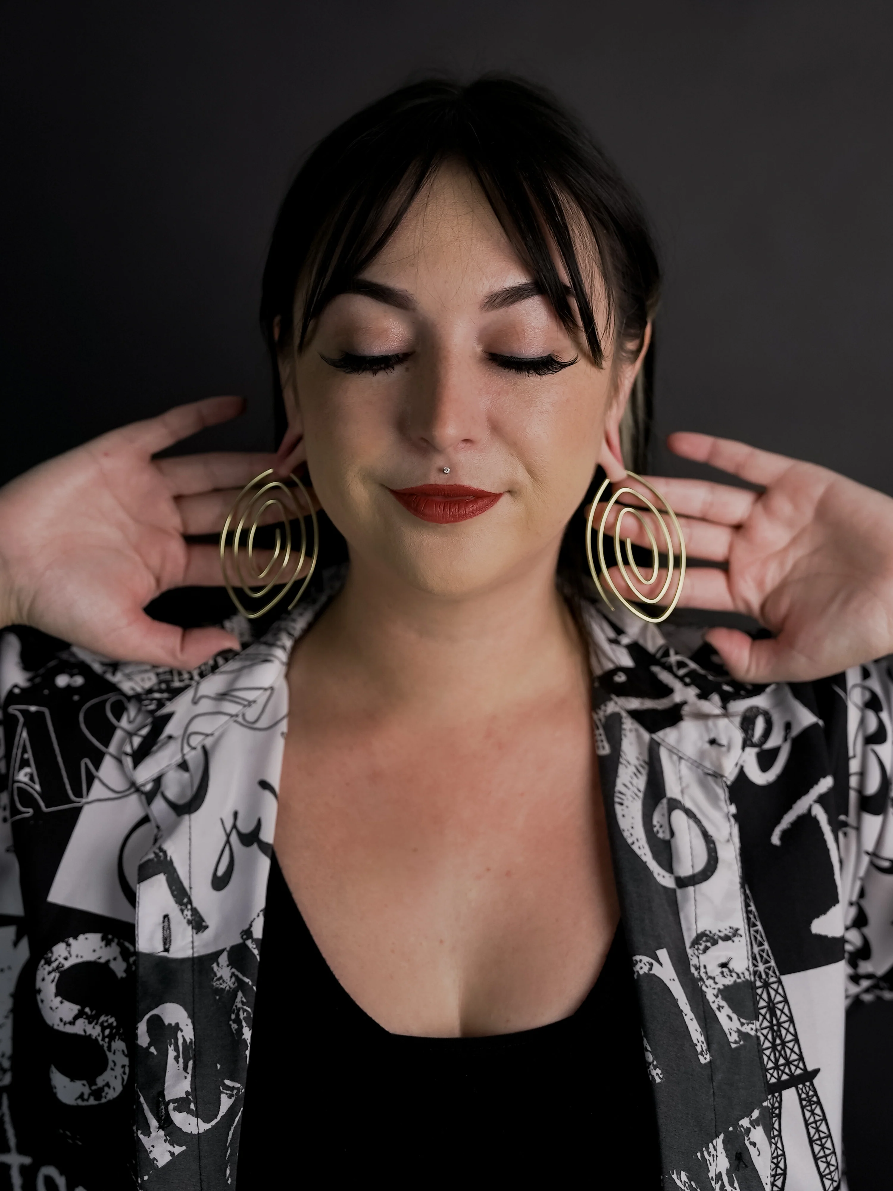 Whirl Brass Ear Weights / Hangers - Image 5