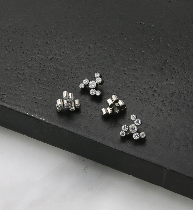 Whirl CZ Titanium Internally Threaded Top - Image 2