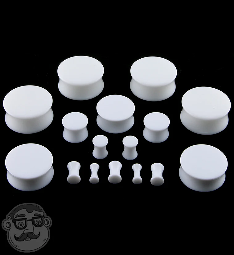 White Acrylic Plugs - Image 2