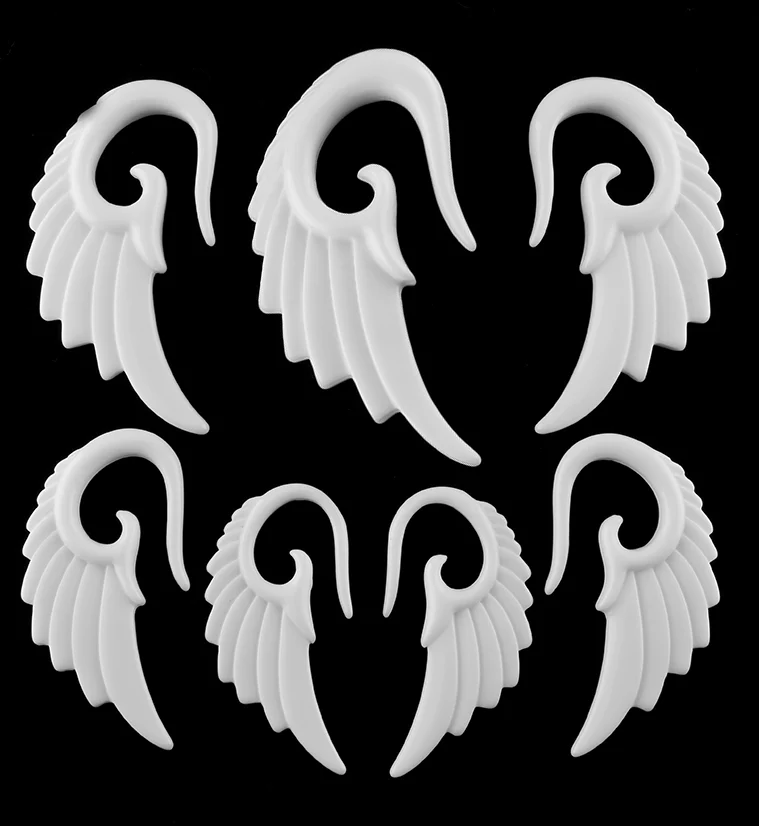 White Angel Wing Spirals - Image 3