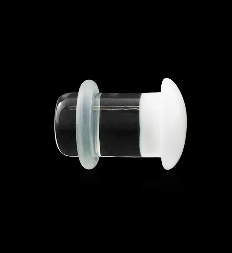 White Glass Plugs - Single Flare - Image 5