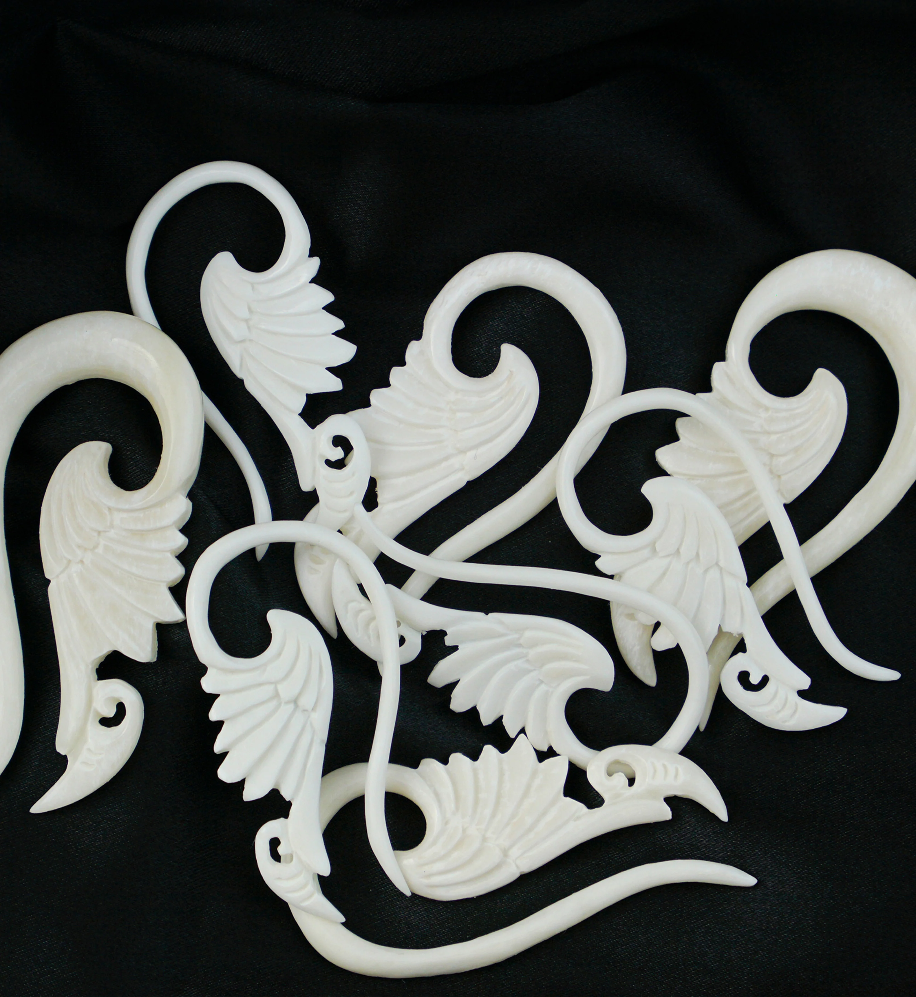White Laguna Wing Bone Hangers - Image 3