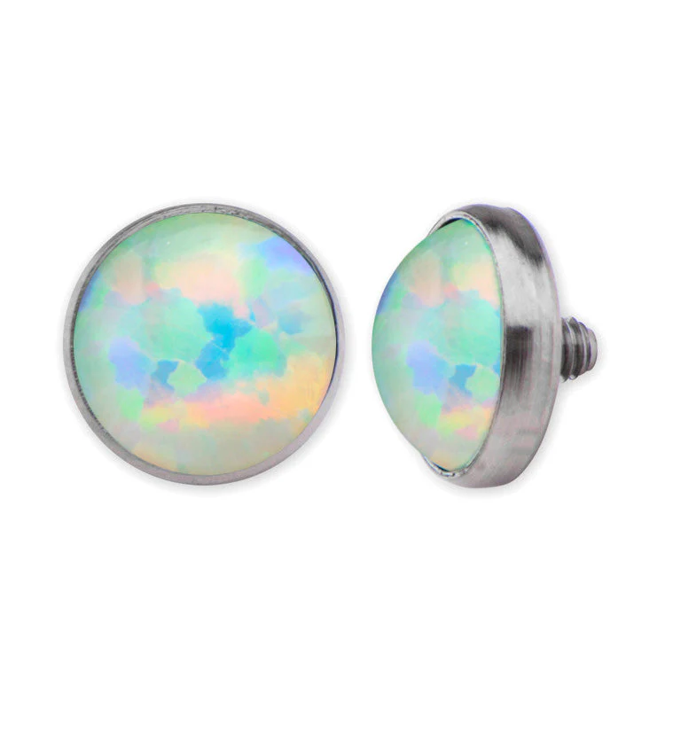White Opal Titanium Bezel End