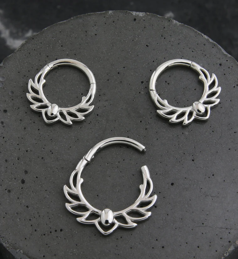Wingspan Stainless Steel Hinged Segment Ring - Image 2