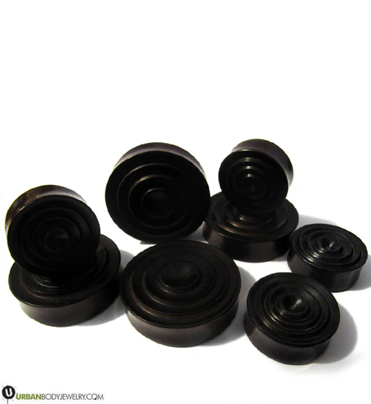 Wooden Ebony Carved Plugs - Image 3