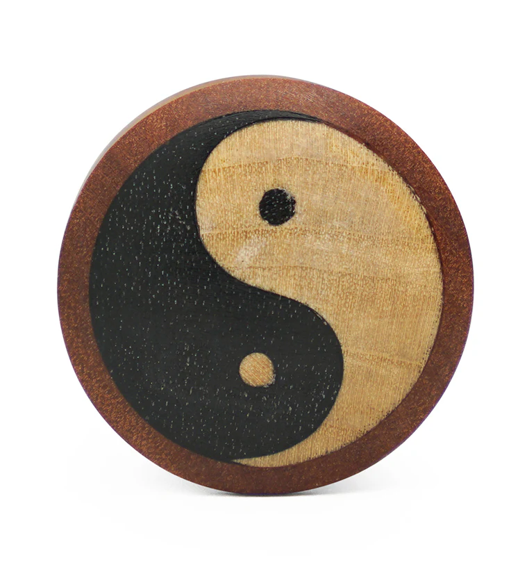 Wooden Plugs with Yin Yang Inlay - Image 3
