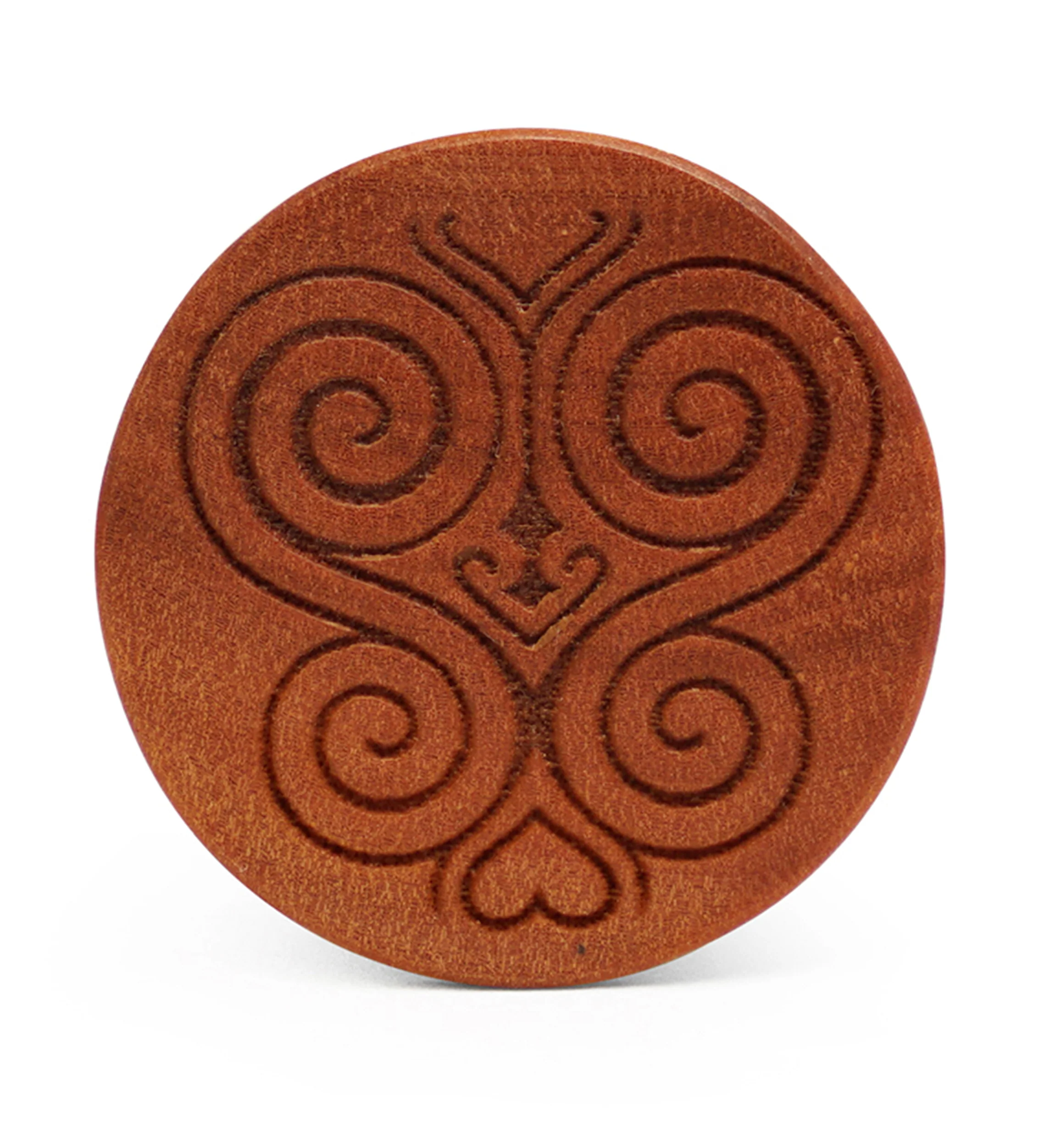 Wooden Saba Carved Heart Plugs - Image 4