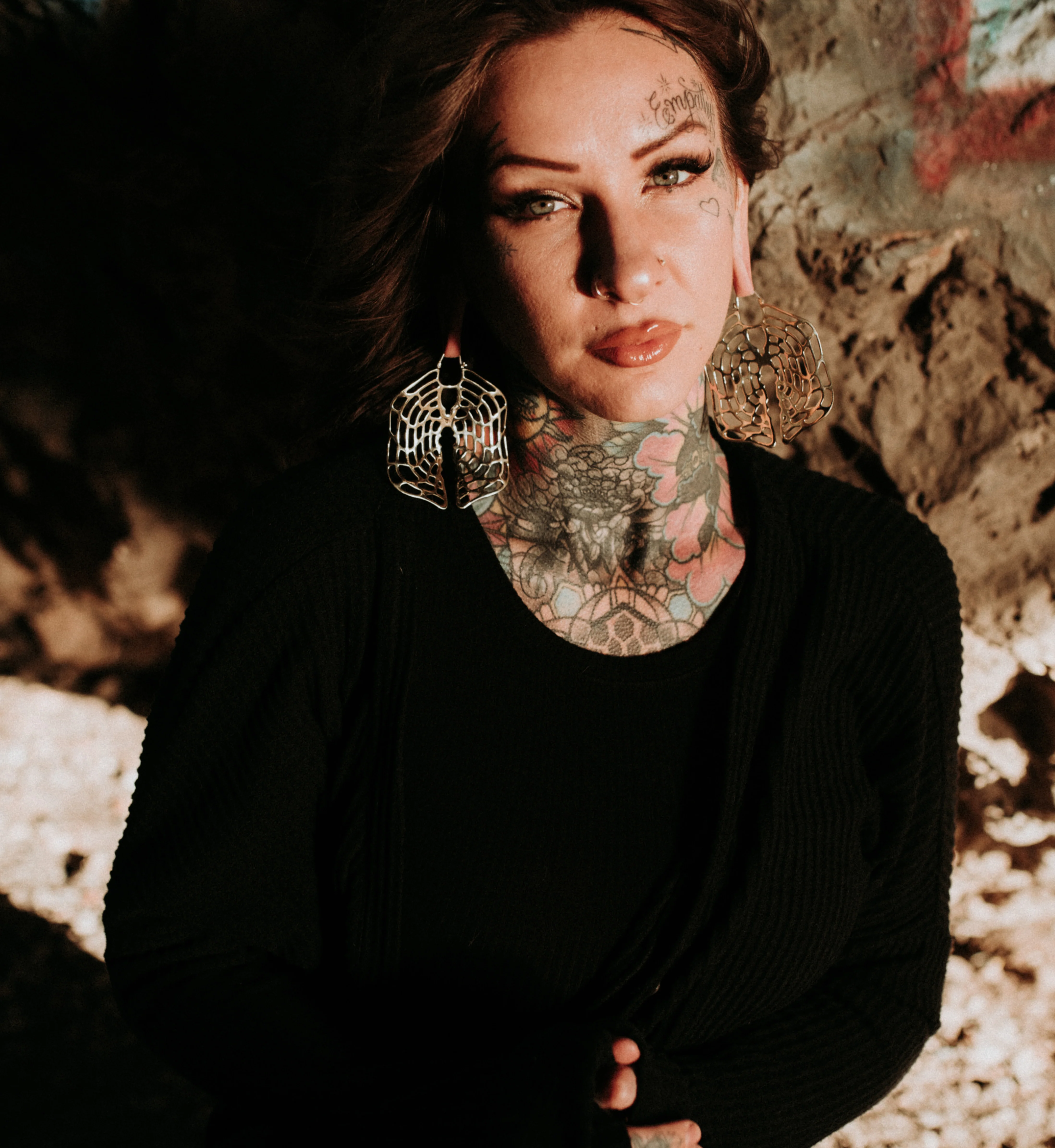 Xylem Geometric Brass Hangers / Earrings - Image 9