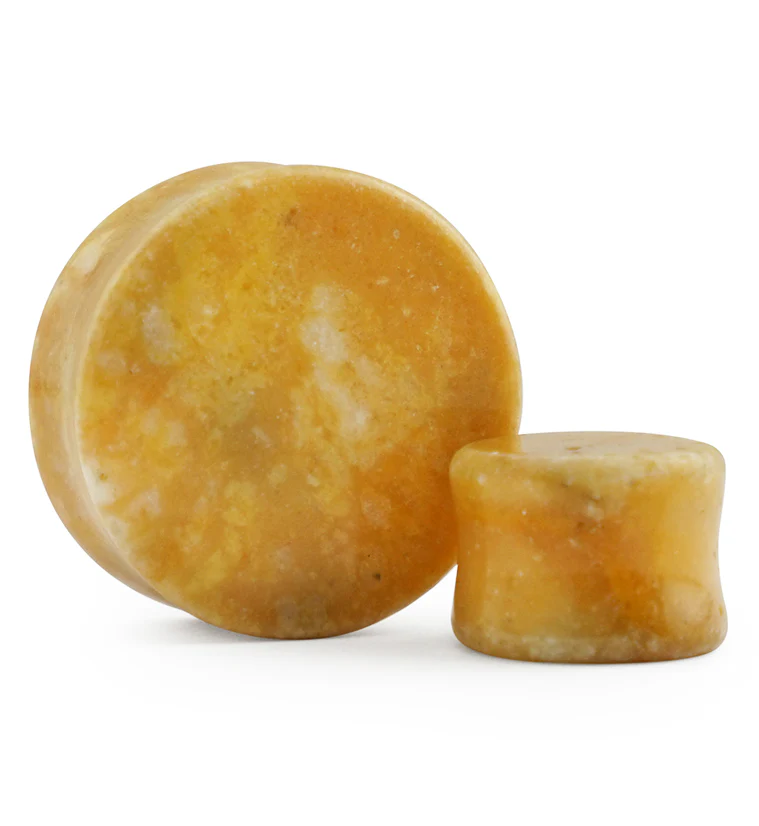 Yellow Burmese Stone Plugs