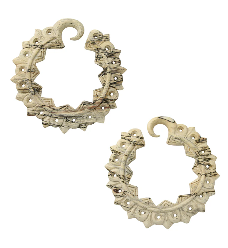 Zinnia Tamarind Wooden Ear Weights - Image 2